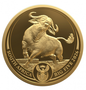 1/4 oz Gold " Big Five Buffalo / Büffel 2026 " inkl. der Box South African Mint und COA
