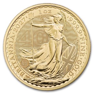 1 oz Gold Royal Mint / United Kingdom Britannia 2027 Neuware - inkl. Wave Privy for 40 Years