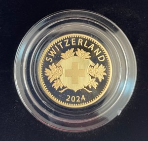 25 Franken Gold Schweiz " CONFOEDERATIO HELVETICA " Polierte Platte ( 5,64 Gramm 900/1000 Gold ) - max 5000 Stück inkl. Box / COA