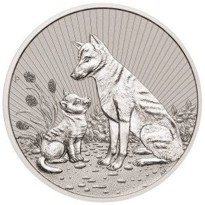 2 oz Silber Perth Mint Piedfort Dingo with Baby 2022 ' Next Generation Series - max. 75.000 '  ( diff.besteuert nach §25a UStG )