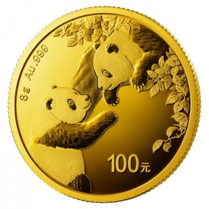 8 Gramm Gold Panda 2023 in Folie - 100 Yuan