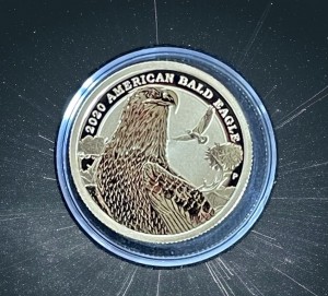 1/4 oz Gold Perth Mint " 2020 American Bald Eagle " in Kapsel