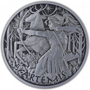1 oz Silber ANTIQUE FINISH Perth Mint Artemis BU in Kapsel - max 1.500  -  inkl Queen Memorial Effigy 1952-2022 ( diff.besteuert nach §25a UStG )