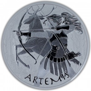 1 oz Silber Perth Mint Artemis BU in Kapsel - max 13.500  -  inkl Queen Memorial Effigy 1952-2022 ( diff.besteuert nach §25a UStG )