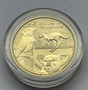 1/4 oz Gold Perth Mint 2021 " Australia's Wildlife " in Kapsel