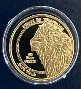 1/4 oz Gold Lion / Löwe "  Beschütze die Familie / Cosain do Theaghlach 2022 "  in Kapsel / Prooflike