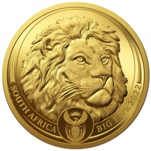 1 oz Gold Löwe / Lion 2022 Proof in Box / MIT COA " Big Five " South African Mint - max 500