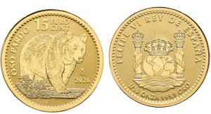 1/10 oz Gold Spanien / Spain 2026 REVERSE-PROOF -  Oso Pardo / Braunbär - max. 20.000