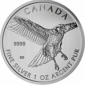 1 oz Silber Canada Birds of Prey " Bussard " 2015 ( diff.besteuert nach §25a UStG )
