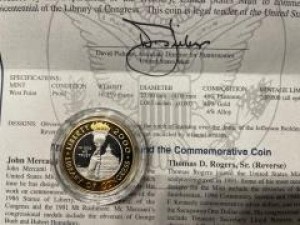 0,2509 oz Gold und 0,2509 oz Platin - 10 Dollar Proof USA 2000 Library of Congress / inkl. Box / COA / Umverpackung