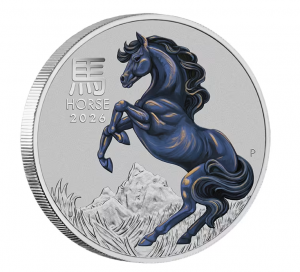 1 oz Platin Perth Mint Lunar COLOR / FARBE 2026 Pferd / Horse in Original-Kapsel - max. 888 Stück