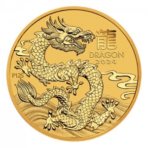 1/4 oz Gold Perth Mint " Lunar III Drache / Dragon 2024 " in Kapsel