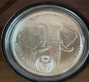 5 oz Silber Elefant in Box " Big Five " South African Mint - max 500 ( diff.besteuert nach §25a UStG ) -