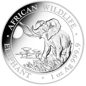 16 X 1 oz Silber Somalia Elefant 2016 / teilweise am Rand oxidiert ( diff.besteuert nach §25a UStG )