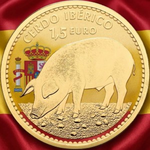 1 oz Gold Spanien 2026 Cerdo Iberico / Iberisches Schwein Reverse Proof