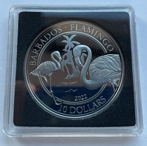 1 oz Platin Barbados " Flamingo 2022 " in Kapsel / BOX / COA - max 100 Mintage  ( inkl. gesetzl. Mwst )