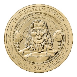 1 oz Gold Royal Mint / United Kingdom " Golthic Horror Frankenstein's Monster "