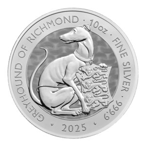 10 oz Silber Royal Mint / United Kingdom " Royal Tudor Beast Greyhound of Richmond "