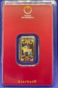 5 Gramm Goldbarren ( Kinebarren ) - Lipizzaner - Münze Österreich