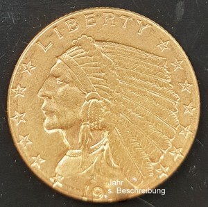 2.5 US-Dollar Indian Head 1910 - Philadelphia