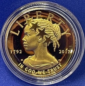 1 oz Gold High Relief American Lady Liberty 2017 " 225th Anniversary " in Kapsel / gute Qualität / keine Box/ COA