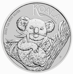 1 oz Silber Perth Mint Koala 2026 in Original-Kapsel Australien / Australia aktuell mit Charles Effigy