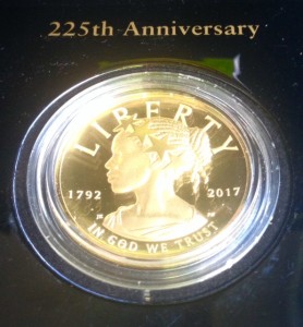 1 oz Gold High Relief American Lady Liberty 2017 " 225th Anniversary " inkl. Box / COA