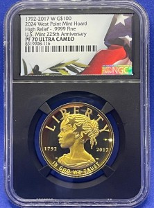 NGC PF70 im Slab 1 oz Gold High Relief American Lady Liberty 2017 " 225th Anniversary "