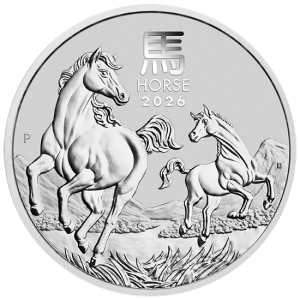 1/2 oz Silber Perth Mint Lunar 2026 Pferd / Horse  in Kapsel