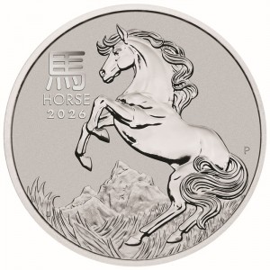 1/10 oz Platin Perth Mint Lunar Horse/Pferd 2026 in Kapsel - max. 15.000