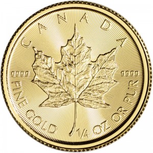 1/4 oz Gold Canada Maple Leaf 2025 / Neuware mit Charles III Effigy / Rückseite