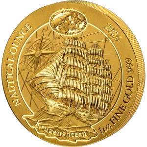 1 oz Gold Ruanda Nautical Ounce 100 JAHRE KRUZENSHTERN inkl. Box / COA - max. 100 Stück