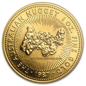 1 oz Gold Perth Mint " Nugget " 1987-1989 ( Queen Effigy )