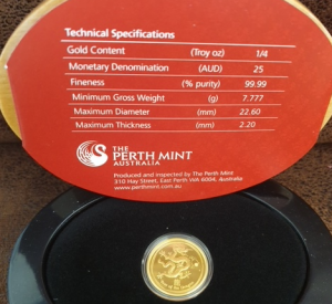 1/4 oz Gold Lunar II Proof Drache 2012 inkl. Box & COA / Perth Mint