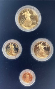 1/4 oz Proof Gold Eagle 1996 in Original-Kapsel USA ( entnommen aus einem 4er Coin Set )