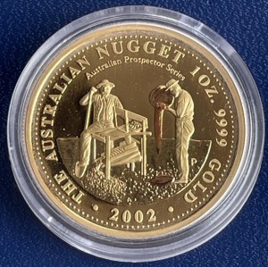 1 oz Gold Proof Perth Mint Goldschürfer / Prospector 2002 - entnommen aus einem Proof Set - max. 515 Stk