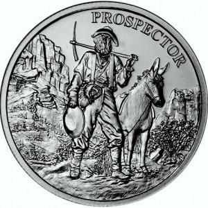 1 oz Silber Round " Prospector " Provident Metals( 19% Mwst )