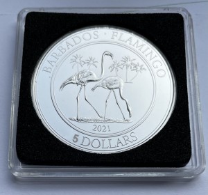 10 X 1/10 oz Platin Barbados " Flamingo 2021 " in Kapsel / COA - max 1000 Mintage ( inkl. gesetzl. Mwst )