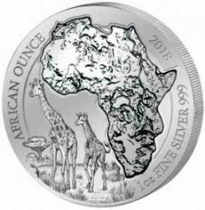 1 oz Silber Ruanda " Giraffe  " 2018 ( diff.besteuert nach §25a UStG )