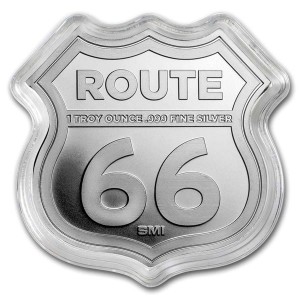 1 oz Silber Icon of Route 66 in Kapsel " mixed States"  ( 19% Mwst )