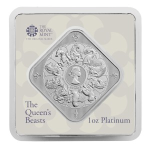 1 oz Platin Square Bar Royal Mint - Completer im Blister - max. 1.500