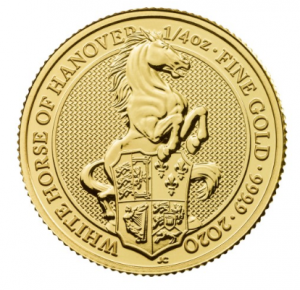 1/4 oz Gold Royal Mint / United Kingdom " White Horse of Hannover "