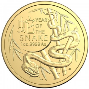 1 oz Gold Royal Australian Mint Lunar Snake / Schlange 2025 in Kapsel - max. Auflage 5.000