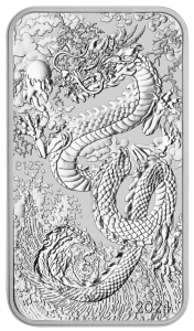 1 oz Silber Perth Mint Rectangular Barren Dragon / Drache 2024 ( diff.besteuert nach §25a UStG )