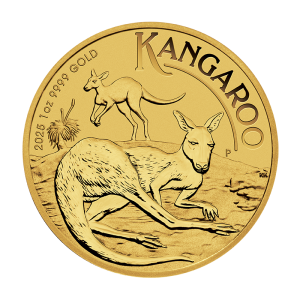 1 oz Gold Känguru 2025 in Kapsel ( Charles Effigy  )