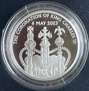 1 oz Silber UK Royal Mint PROOF The Crown / Coronation of His Majesty King Charles III inkl. Booklet / COA / Box und Aussenkartonage ( diff.besteuert nach §25a UStG )