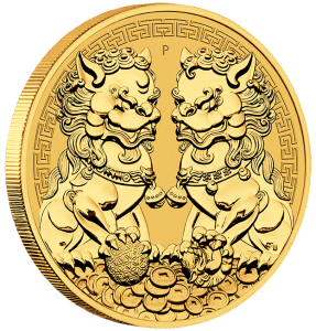 1 oz Gold " Double Pixiu " Perth Mint 2021 in Kapsel - max 5.000