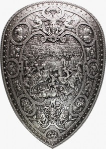 1 Kilogramm Silber Korea Stackables Henri Shield Antique Finish - Nummer 222 ( inkl. gesetzl. Mwst )
