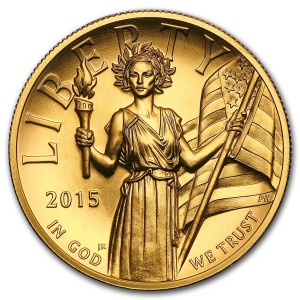 1 oz Gold USA High Relief Lady Liberty 2015 inkl. Box / COA