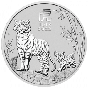 1 Kilogramm / 1000 Gramm Silber Lunar III Tiger 2022  in Kapsel ( diff-besteuert §25a UstG )